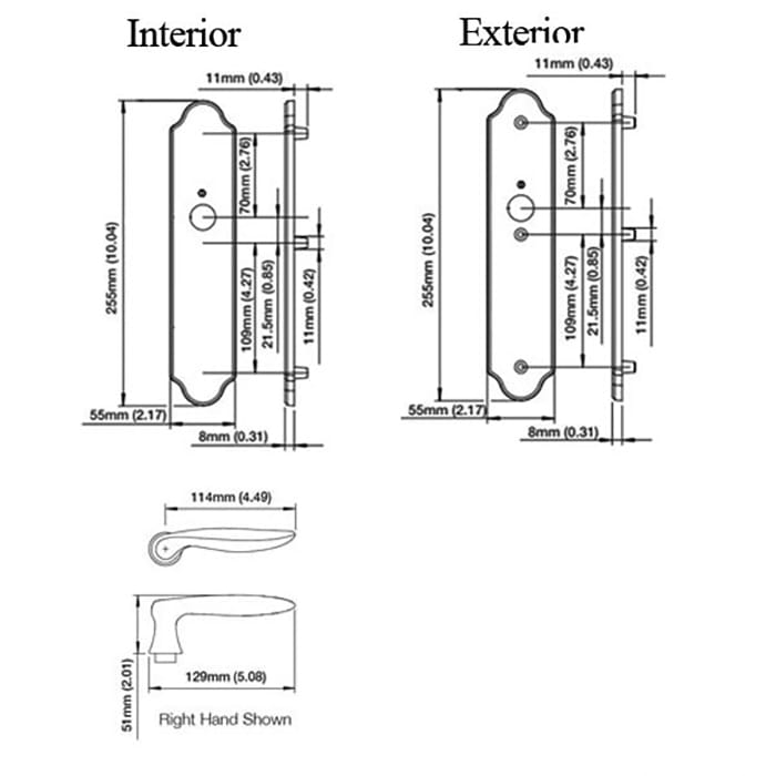 Hoppe Toronto Fixed Dummy Handle Set for Swing Doors – Rustic Umber