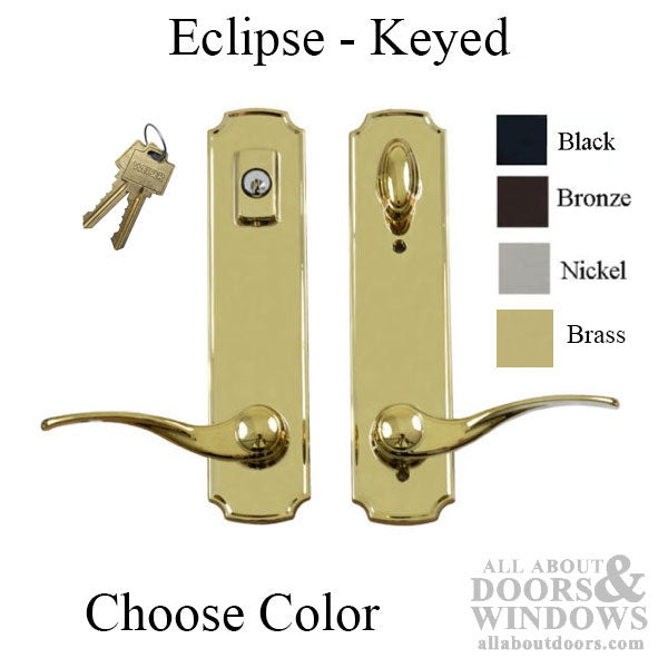 Trilennium Eclipse 3-Point Lock Handle Set – 6" Handle to Key, Active Door