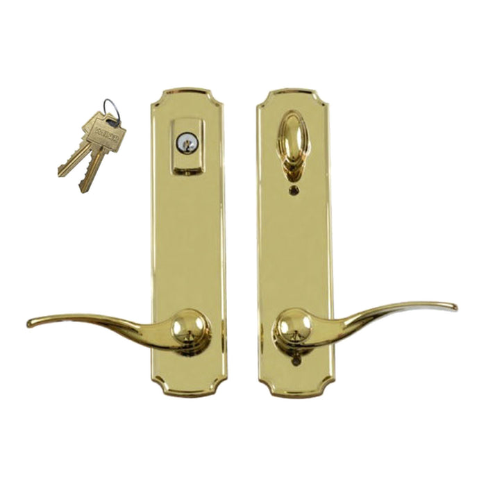 Trilennium Eclipse 3-Point Lock Handle Set – 6" Handle to Key, Active Door