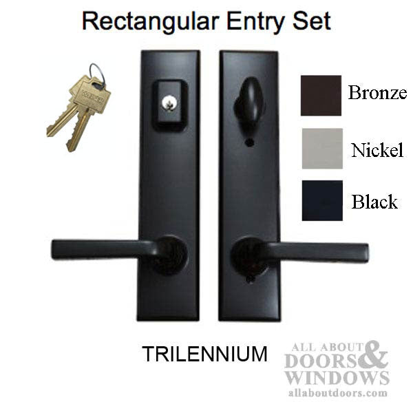 Trilennium Active Keyed Lock – 3000 Series Rectangular Base, 1-3/4" Door