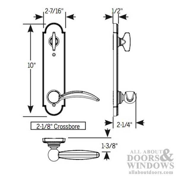 Trilennium Active Keyed Lock – 3000 Series Rectangular Base, 152mm PZ, 1-3/4" Door