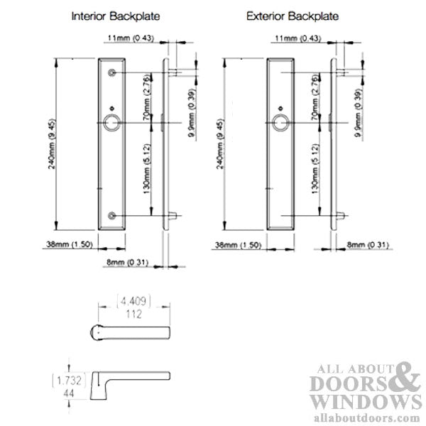 Hoppe Dallas Dummy Handleset – Rustic Umber