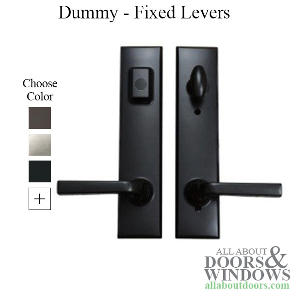 Trilennium Dummy Handleset Trim with Fixed Levers – 6" Handle to Cylinder Spacing