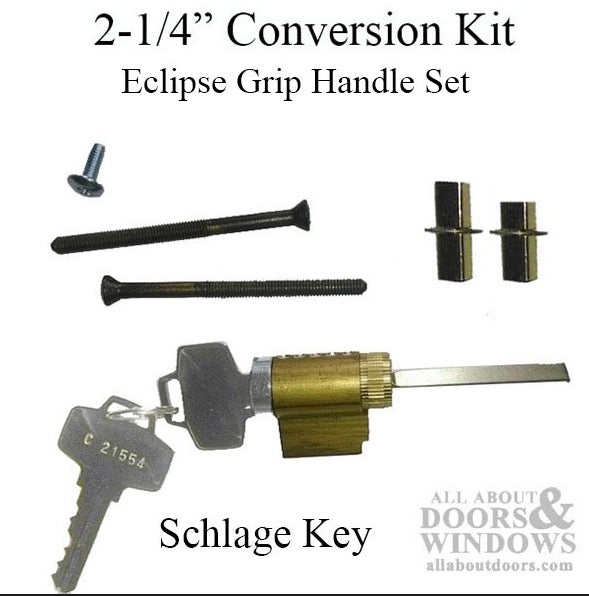 2-1/4" Grip Handle Kit with Schlage SC1 Keyed Cylinder