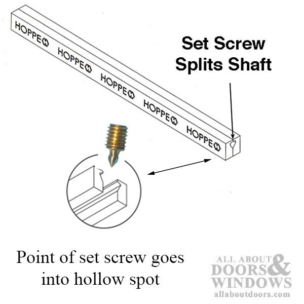 Hoppe Split Shaft Spindle – 8mm x 120mm for 45mm Doors