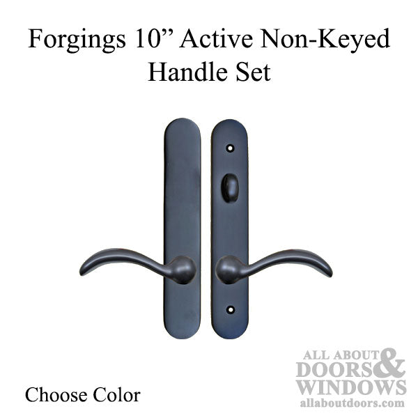 Ashland 10" Round Top Handle Set – Active Non-Keyed, Transitional Curved Levers