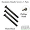 Backplate Screw Pack for Handle Sets – M5 x 60mm, Matte Black