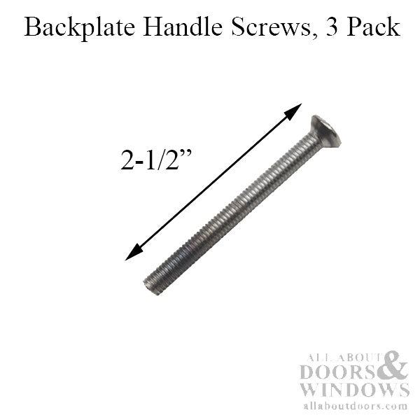 Backplate Screw Pack for Antique Brass Handlesets – M5 x 65mm, 2-1/4" Door