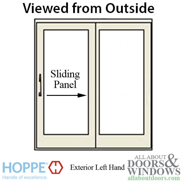 Hoppe Dallas Sliding Door Handle for HLS9000 – Left Hand, Inactive, Rustic Umber