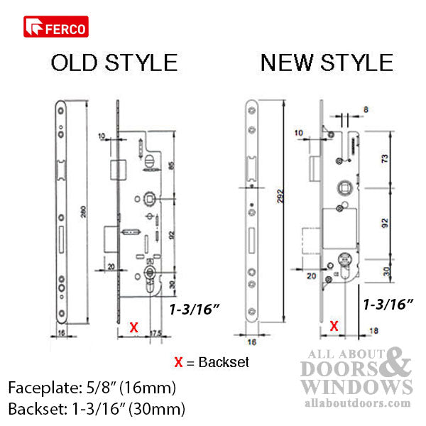 GU Cremona Europa Multipoint Lock – 30mm Backset, 92mm PZ, Bottom Gear Assembly