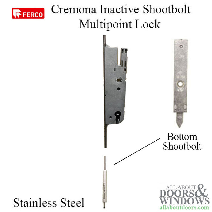 GU Cremona Inactive Multipoint Lock with Bottom Shootbolt – 35mm Backset, 92mm PZ