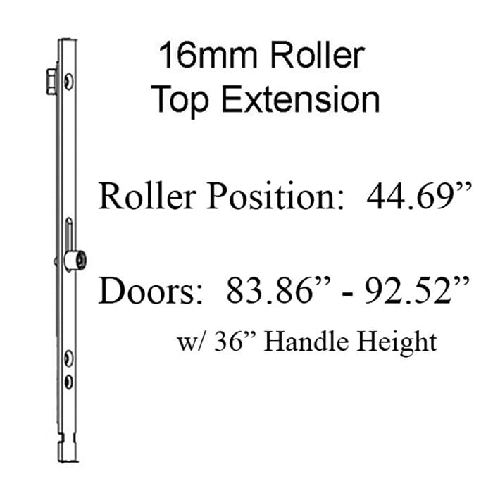 Hoppe HLS9000 Top Extension – 2-Roller, Manual, 16mm Faceplate