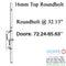 Hoppe Top Extension for Multipoint Doors – 36" Handle Height, 48.03" Length