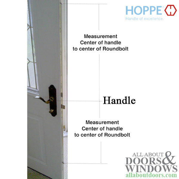 Hoppe Top Extension for Multipoint Doors – 36" Handle Height, 48.03" Length