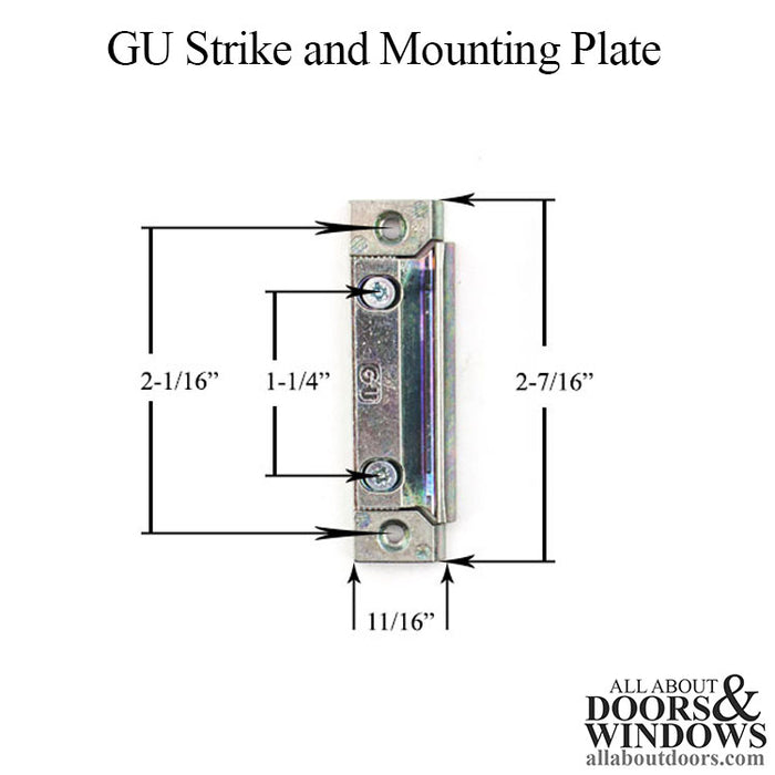 GU Strike and Mounting Plate – Interchangeable Latch Piece