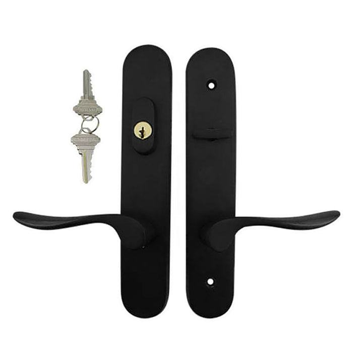 Marvin Active Door Handle Assembly – Keyed, Matte Black