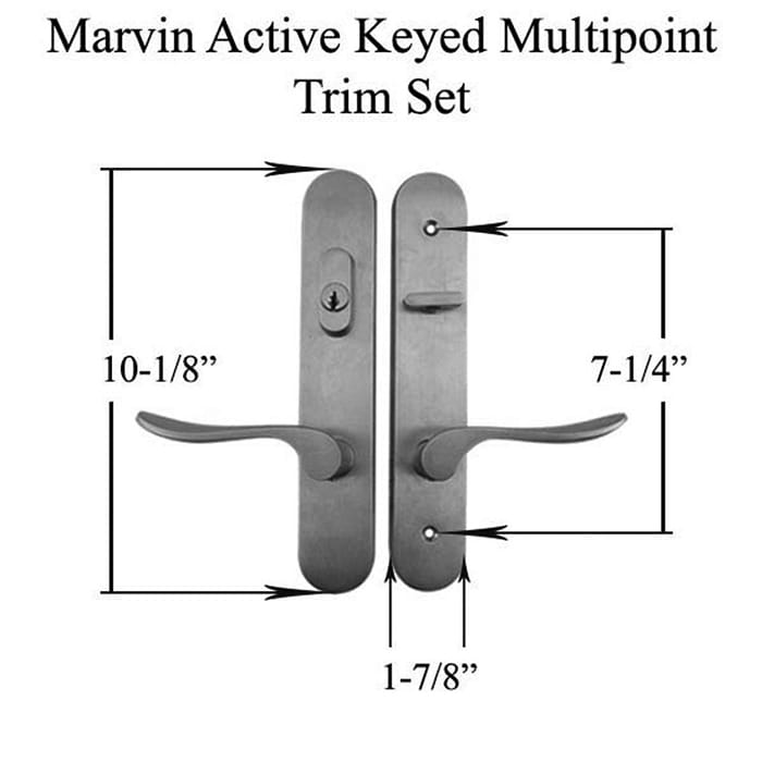 Marvin Active Door Handle Assembly – Keyed, Matte Black