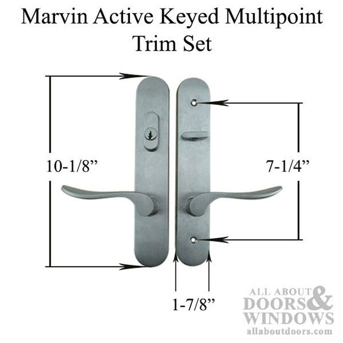 Marvin Active Door Handle Assembly – Keyed, Matte Black