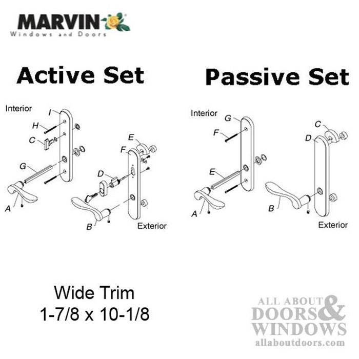 Marvin Active Door Handle Assembly – Keyed, Matte Black