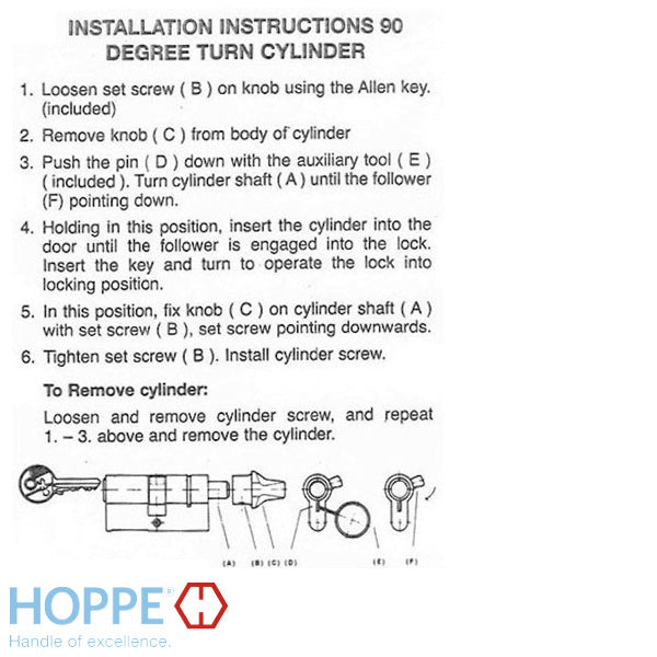 Hoppe Single Point Mortise Lock – 45mm Backset, 92mm PZ, 1" Deadbolt