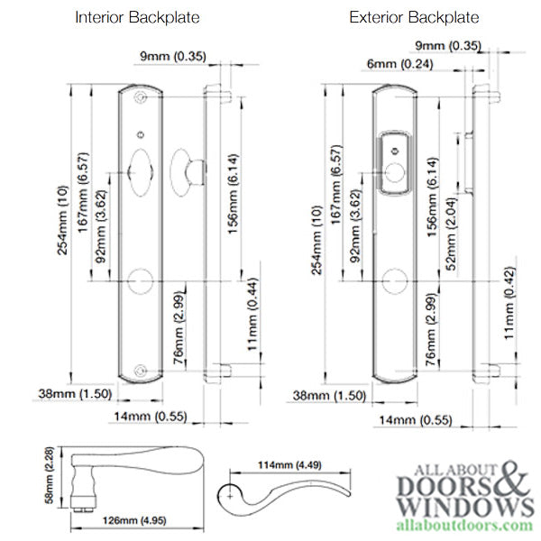 Hoppe Munchen Keyed Active Handleset – Contemporary Square, Polished Brass