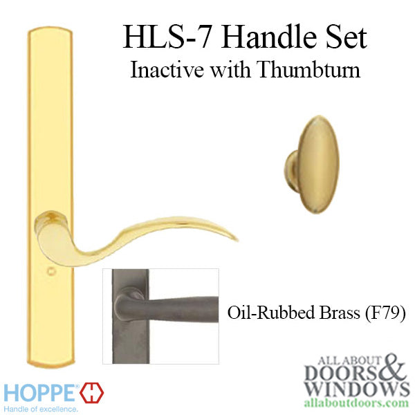 Munchen Non-Keyed Inactive Handleset – Contemporary Square, Oil Rubbed Brass