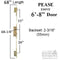 Pease Multipoint Lock Replacement Kit for 6' 8" Doors – 60mm Backset, 20mm Faceplate