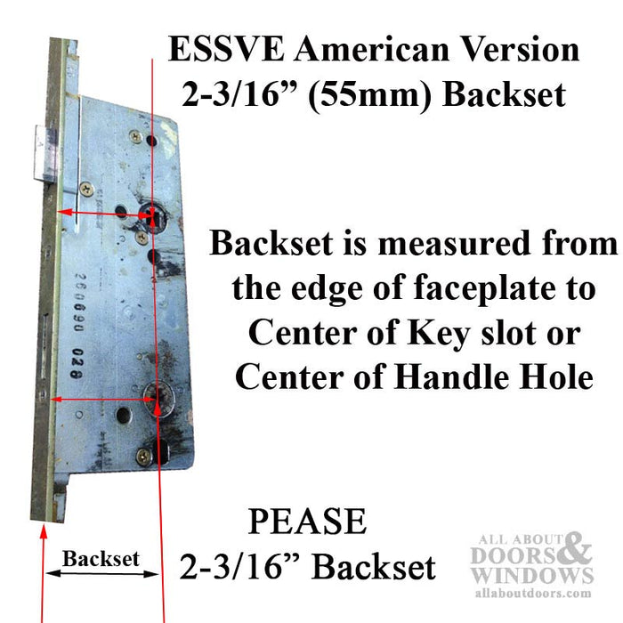 Pease Multipoint Lock Replacement Kit for 6' 8" Doors – 60mm Backset, 20mm Faceplate