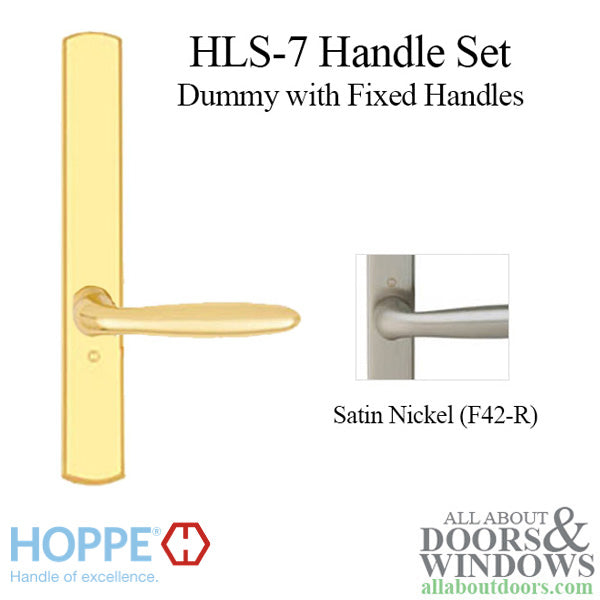 Hoppe Verona Dummy Handleset – Contemporary Square, Satin Nickel