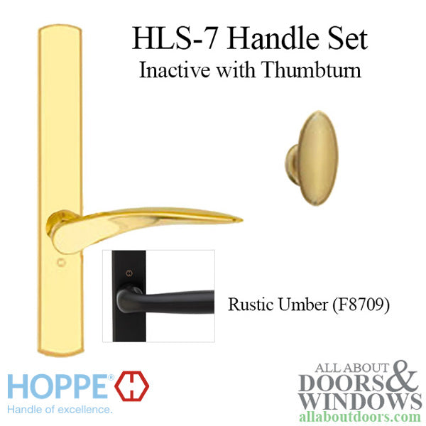 Hoppe Rodos Inactive Handleset – Contemporary Square Backplate, Rustic ...