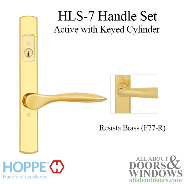 M1610/2167N New Orleans Keyed Active Handleset – Contemporary Backplate, Resista Polished Brass