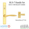M1610/2167N New Orleans Keyed Active Handleset – Contemporary Backplate, Resista Polished Brass