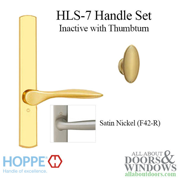 Hoppe New Orleans Non-Keyed Inactive Handleset – Contemporary Square, Satin Nickel