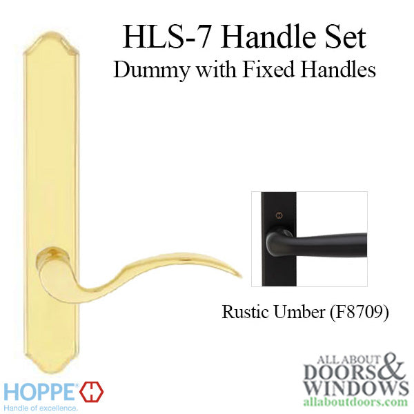 Hoppe Munchen Dummy Handleset – Traditional Backplate, Rustic Umber