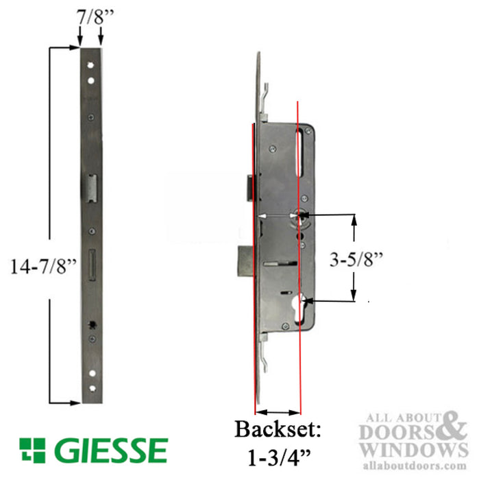 Giesse Multipoint Lock – 45mm Backset, 92mm PZ, 22mm Faceplate