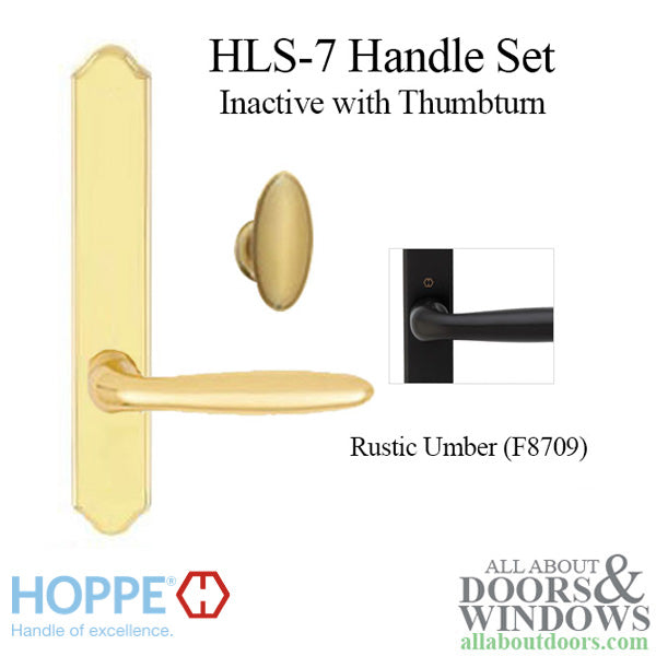 Hoppe Verona Traditional Handleset – Non-Keyed Inactive with Thumbturn, Rustic Umber