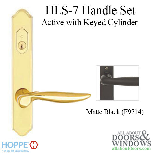 Hoppe Toronto Keyed Active Handleset – Traditional Backplate, Matte Black