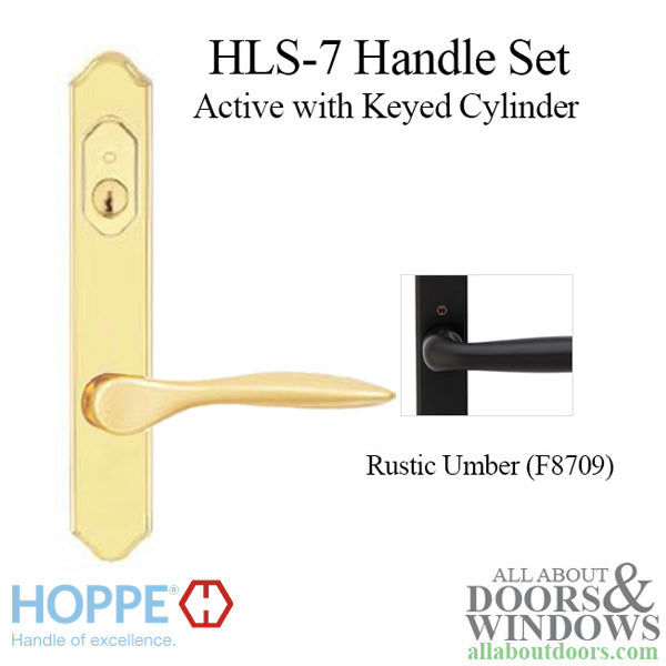 Hoppe New Orleans Keyed Handleset – Traditional Backplate, Rustic Umber