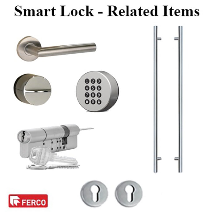 Ferco Euro Rosettes for Profile Cylinder – Stainless Steel