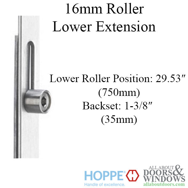 Hoppe HLS9000 Bottom Gear – 35mm Backset, Roller Version