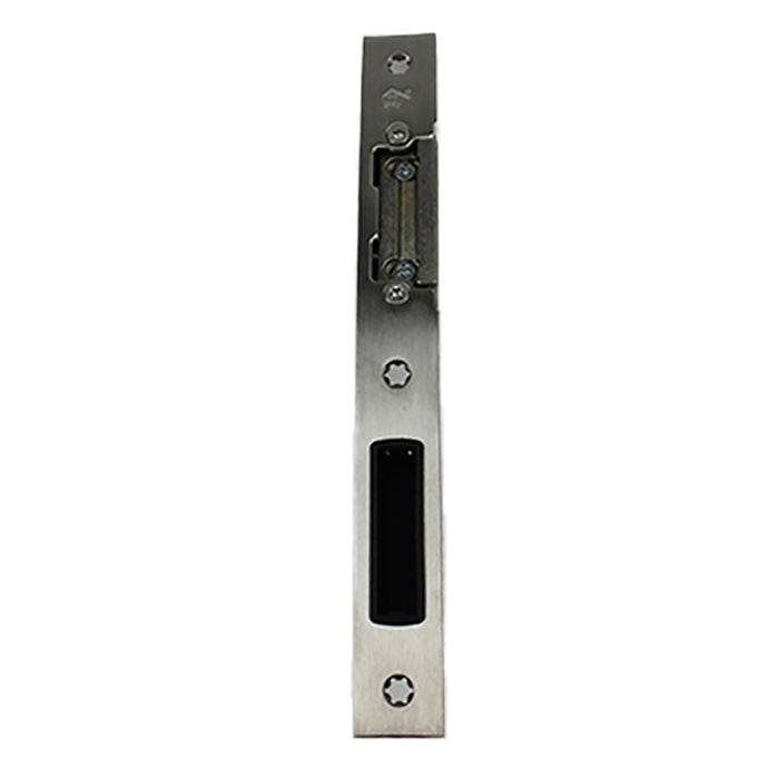Hoppe Latch & Deadbolt Strike for Key Operated Multipoint Lock – Left Hand, Brushed Stainless Steel