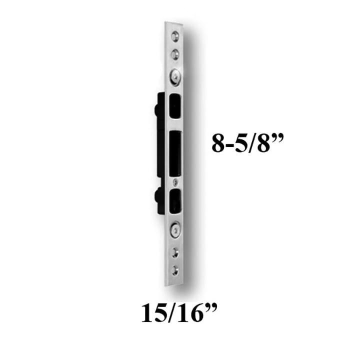 Hoppe Roundbolt and Swing Hook Strike Plate – Brushed Stainless Steel