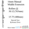 Middle Extension for Kawneer Doors – 808mm Length, 2 Rollers