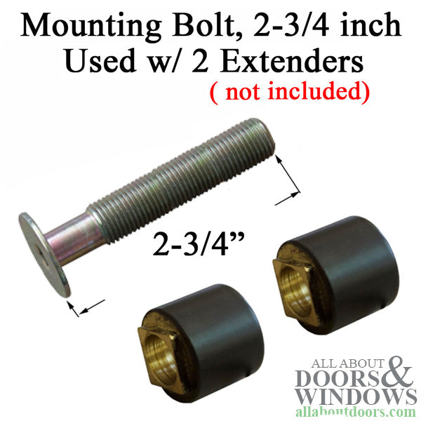 Hex Head Mounting Bolt for Dummy Trim – 2-3/4" Length, for 13/16" Extension