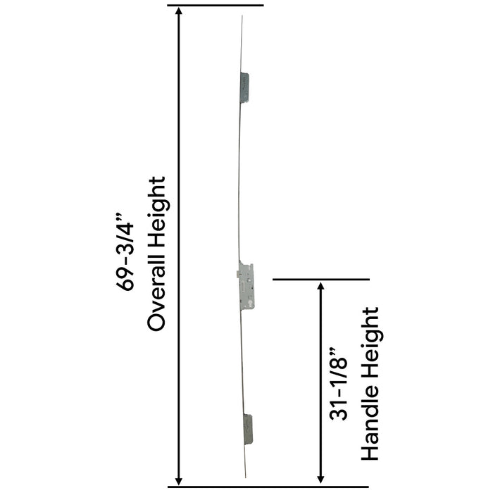 Atrium Tongue Multipoint Lock Replacement for GU Tripact – 35mm Backset, 92mm PZ