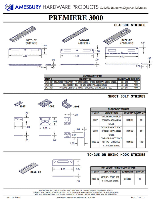 20mm Shootbolt Extension Tip for P3000 Multipoint Lock – 1" Throw