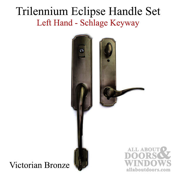 Trilennium 3000 Series Grip Handle for Multipoint Locks – Left Hand, SC1 Keyway, Satin Nickel