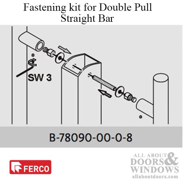 G-U Ferco Double Pull Bar Fastening Kit – Stainless Steel