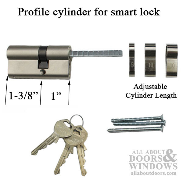 Profile Cylinder for Smart Lock – 1-3/4" Doors, Nickel
