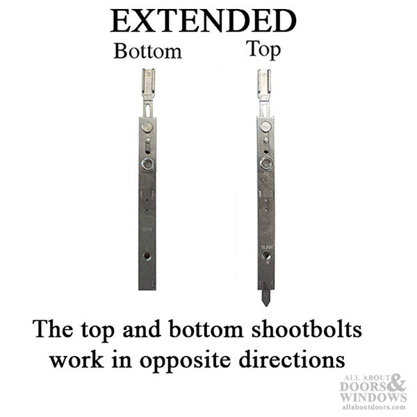 GU Inactive Multipoint Lock Shootbolt Assembly – 35mm Backset, 92mm PZ, Silver Ferguard